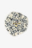 Pre-Loved Chanel™ Black/White Tweed Camellia Flower Brooch