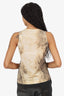 Roberto Cavalli Brown Cashmere V-Neck Knit Sleeveless Top Size S