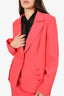 Escada Pink Wool Two-piece Skirt Suits Size 44