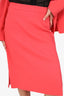 Escada Pink Wool Two-piece Skirt Suits Size 44