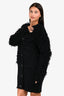 No.21 Black Hand Looped Cardi Coat Size 40
