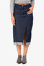 Erika Cavallini Denim Cut Out Pencil Skirt Size 42