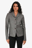 Jil Sander Grey Wool/Cashmere Single Breasted Blazer Size 32