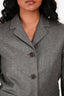 Jil Sander Grey Wool/Cashmere Single Breasted Blazer Size 32