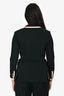 Gucci Black Wool Contrast Piped Single Breasted Blazer Size 36