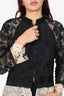 Dries Van Noten Black/Cream Silk/Lace Detail Jacket Size 42