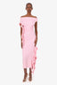 Fanci Club Pink Ruffled Sleeveless Maxi Dress Size XS