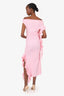 Fanci Club Pink Ruffled Sleeveless Maxi Dress Size XS