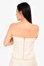 Lovers and Friends Cream Tweed Embellished Strapless Top Size M