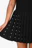 MCQ Alexander McQueen Black Studded Pleated Dress Size IT 40