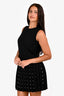 MCQ Alexander McQueen Black Studded Pleated Dress Size IT 40