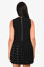 MCQ Alexander McQueen Black Studded Pleated Dress Size IT 40