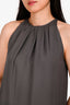 Celine Grey/Black Silk Colour Block Sleeveless Pocket Dress Size 38