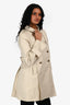 Gucci Brown Star Detail Belted Trench Coat Size IT 42