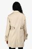 Gucci Brown Star Detail Belted Trench Coat Size IT 42