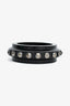 Burberry Black Acyrlic Studded Logo Bangle