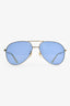 Gucci Gold/Blue Aviator Sunglasses