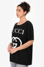 Gucci Black Cotton Logo T-Shirt Size M Mens