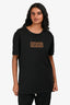 Fendi Black Cotton FF Logo T-Shirt Size L Mens