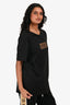 Fendi Black Cotton FF Logo T-Shirt Size L Mens