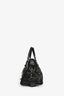 Balenciaga Black Leather Giant Grommet Motocross City Bag with Strap