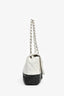 Pre-Loved Chanel™ 2008-09 White/Black Quilted Single Flap Shoulder Bag