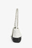 Pre-Loved Chanel™ 2008-09 White/Black Quilted Single Flap Shoulder Bag