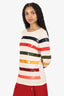 Carolina Herrera Cream/Multicolour Sequin/Wool Sweater Size L