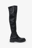 Prada Black Leather Knee High Boots Size 39.5