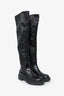Prada Black Leather Knee High Boots Size 39.5