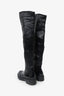Prada Black Leather Knee High Boots Size 39.5