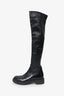 Prada Black Leather Knee High Boots Size 39.5