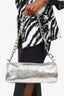 Vivienne Westwood Silver Metallic Leather Cylinder Chain Bag