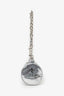 Vivienne Westwood Silver Metallic Leather Cylinder Chain Bag