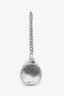 Vivienne Westwood Silver Metallic Leather Cylinder Chain Bag