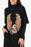MM6 Maison Margiela Black Eagle Print Layered T-shirt Dress Size XS