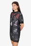 MCQ Alexander McQueen Black Layered Tulle Printed Mini Dress Size S