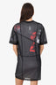 MCQ Alexander McQueen Black Layered Tulle Printed Mini Dress Size S