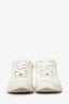 Pre-Loved Chanel™ White Suede CC Logo Sneakers Size 37.5