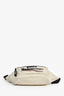 Balenciaga Cream Canvas Graffiti Logo Belt Bag