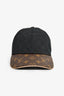 Louis Vuitton Black Monogram Brown Leather 'Get Ready' Baseball Cap Size M