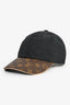 Louis Vuitton Black Monogram Brown Leather 'Get Ready' Baseball Cap Size M
