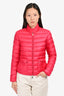 Moncler Red Lightweight Puffer Jacket Size 0