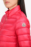 Moncler Red Lightweight Puffer Jacket Size 0