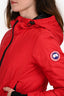Canada Goose Red Light Weight Hooded Jacket Size XS