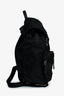 Prada Black Tessuto Nylon Double Buckle Backpack