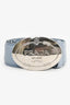 Prada Blue Saffiano Leather Round Buckle Belt Size 80/32