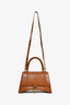 Balenciaga Brown Leather Small Hourglass Bag with Strap