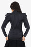 Zimmermann Black Silk Ruched Puff Sleeve Blouse Size 0