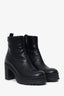 Prada Black Leather Heeled Chelsea Boots Size 35.5